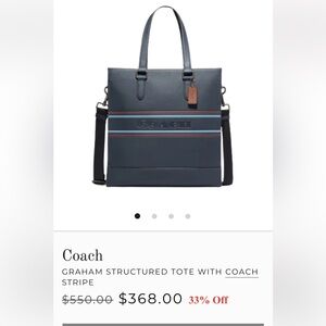 Coach
GRAHAM STRUCTURED TOTE. I removed the tags but never used it . Too heavy